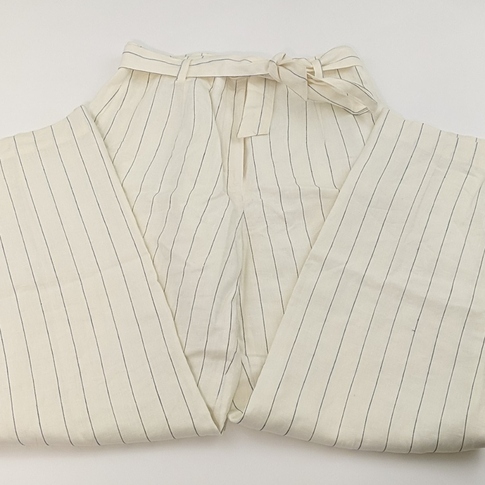 Talbot's 100% Irish linen striped lined pants